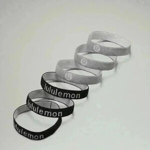 New Lululemon Flat Hair Elastics 6 Pack